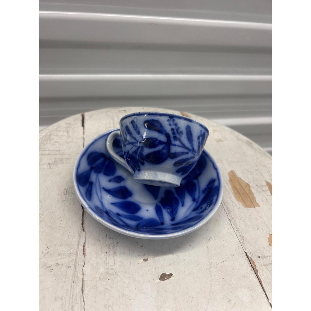 Brushstroke Flow Blue Cup and Saucer (301)